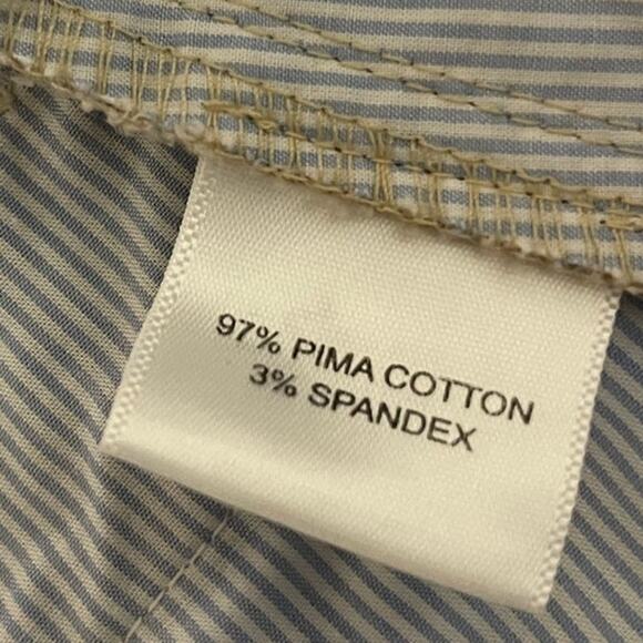 Peter Millar Men Crown Pilot Flat Front Trousers Twill Chino Pants Size 34 Khaki - Picture 10 of 14